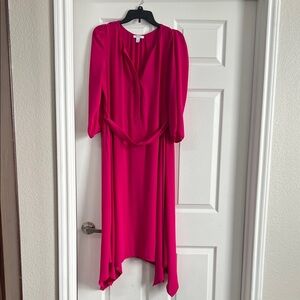 Nine West Fuchsia High Low Dress
